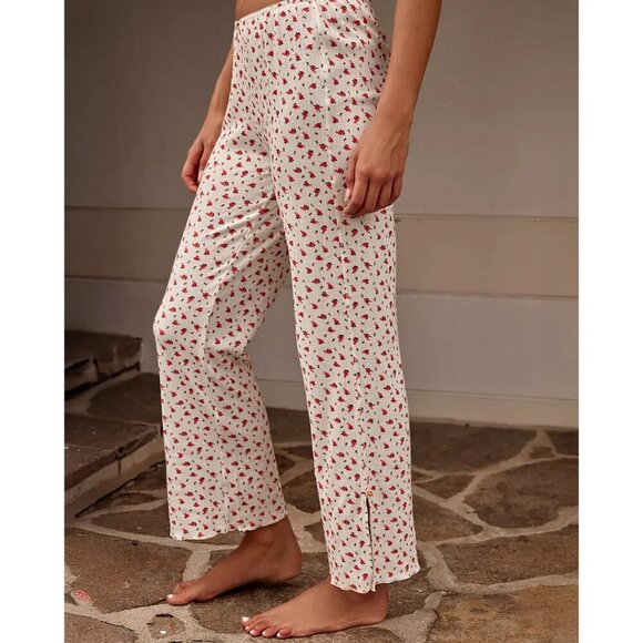 FREE PEOPLE Fresh In Love Lounge Set in Bluebird Combo Size X-Small - Picture 13 of 15